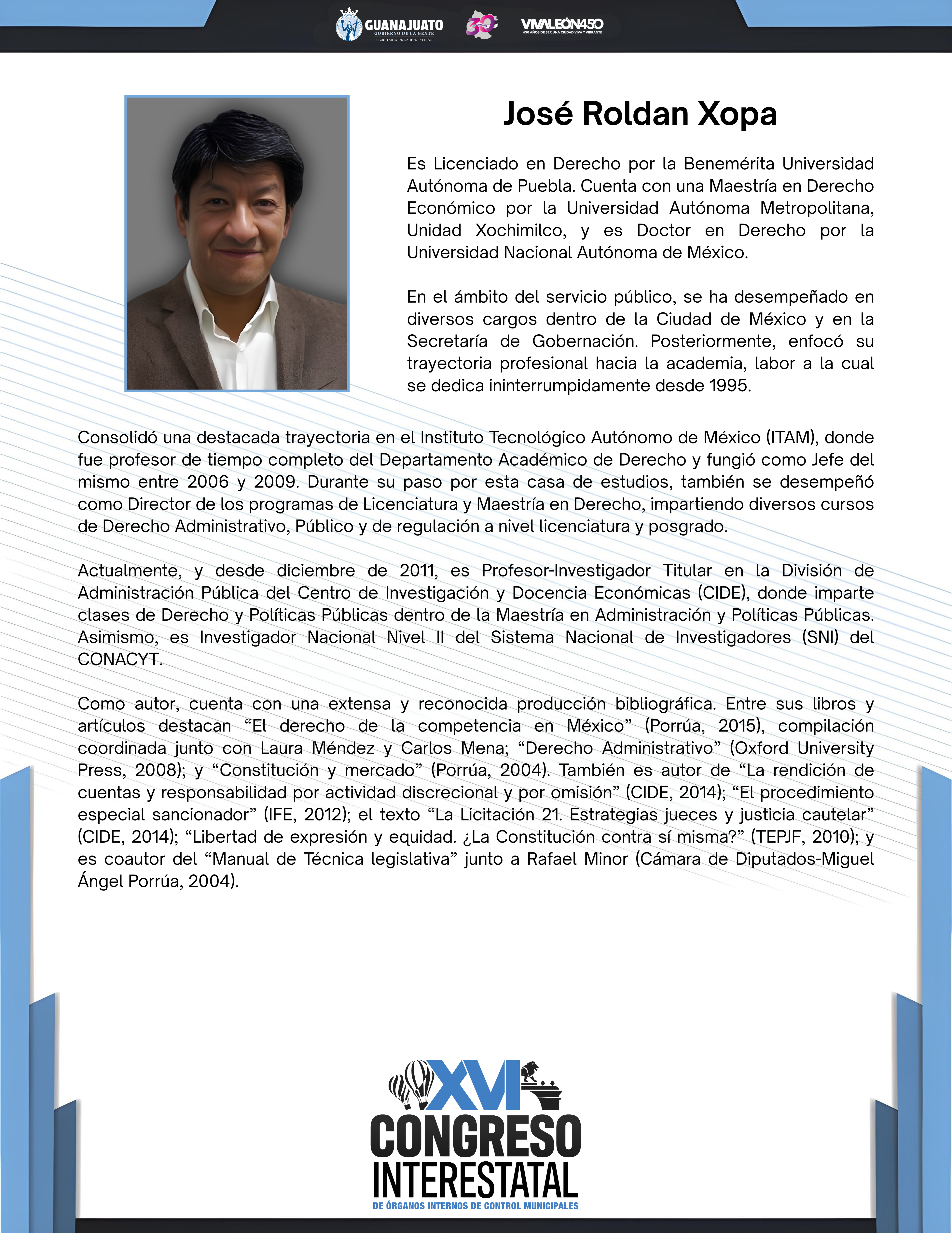 Semblanza Dr. Jos&eacute; Roldan Xopa