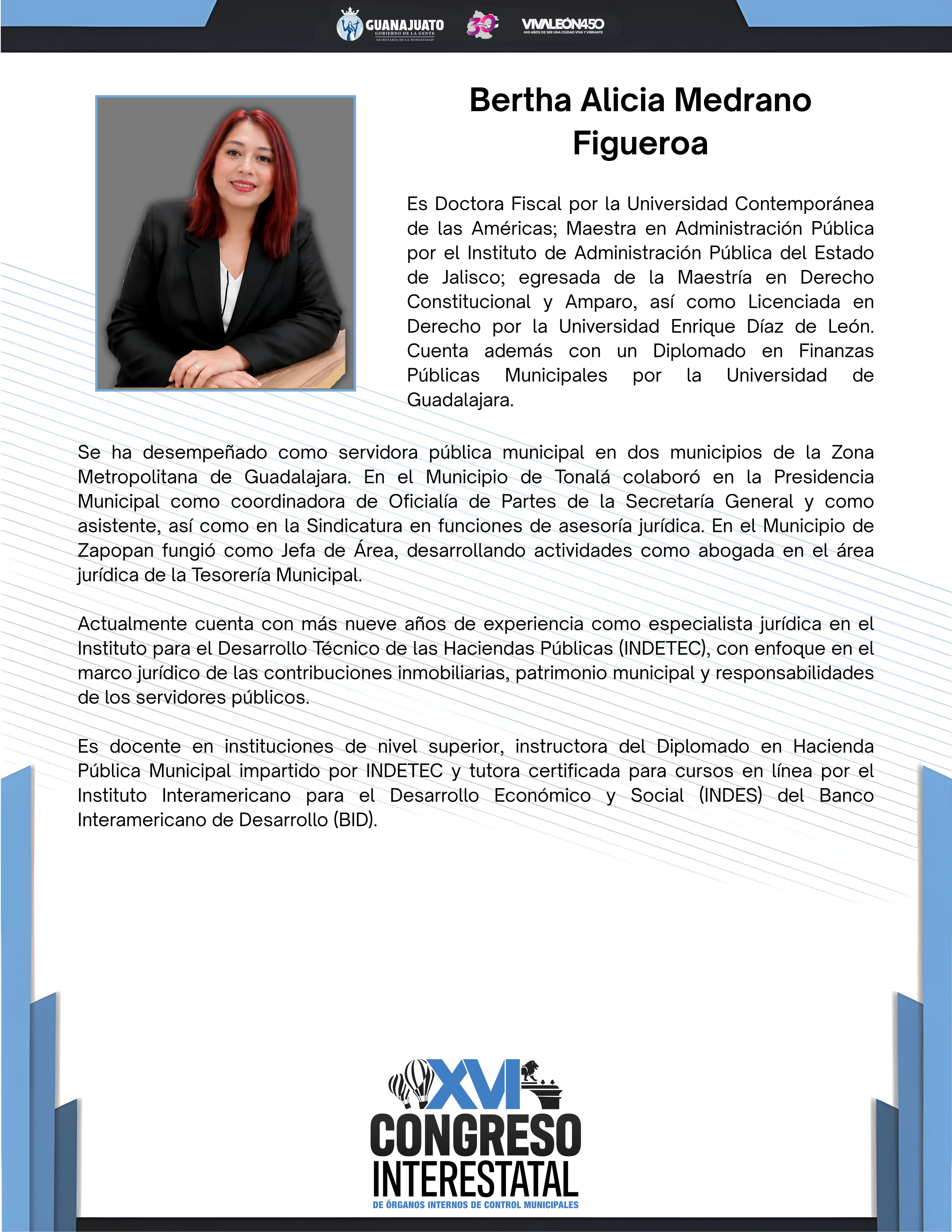 Semblanza Dra. Bertha Alicia Medrano Figueroa