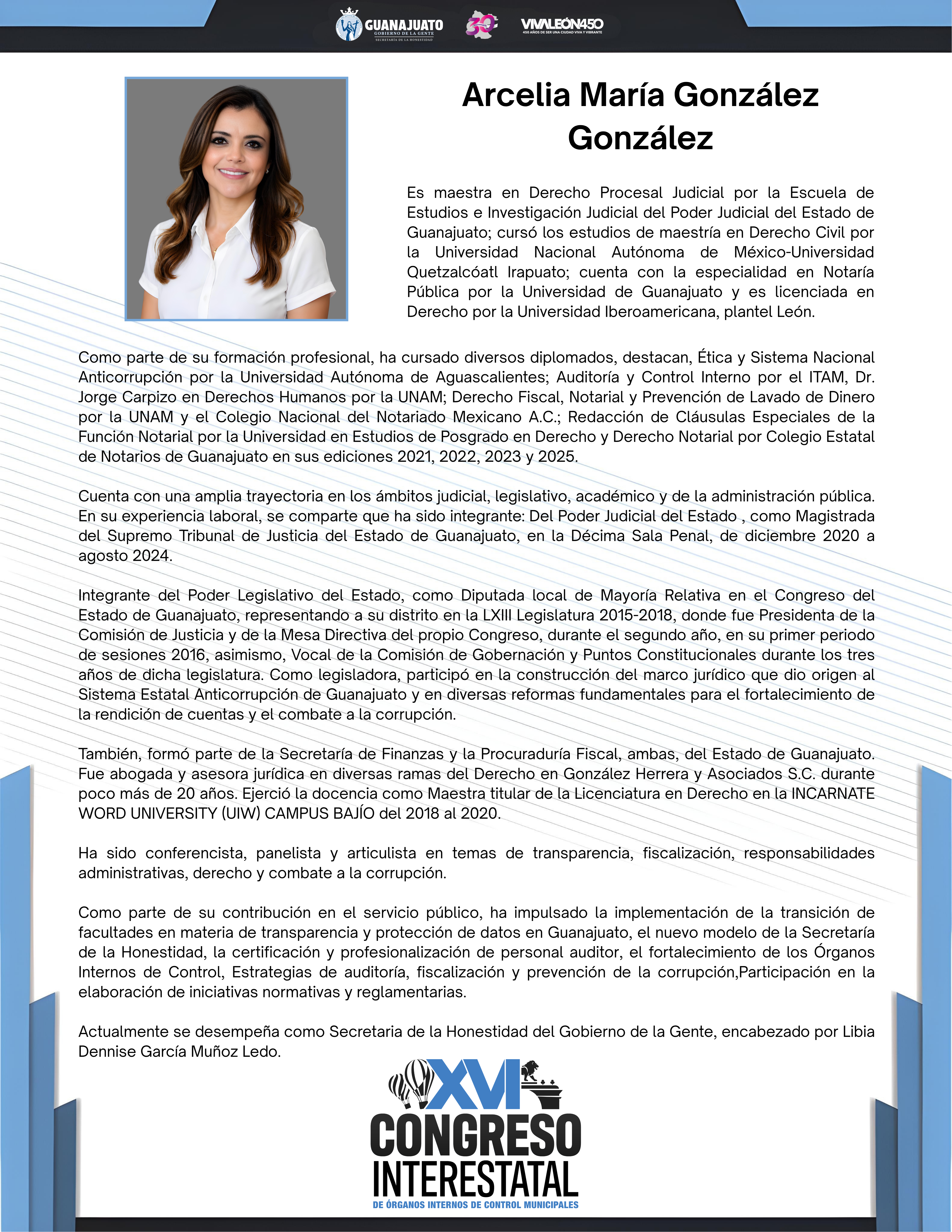 Semblanza Mtra. Arcelia Mar&iacute;a Gonz&aacute;lez Gonz&aacute;lez