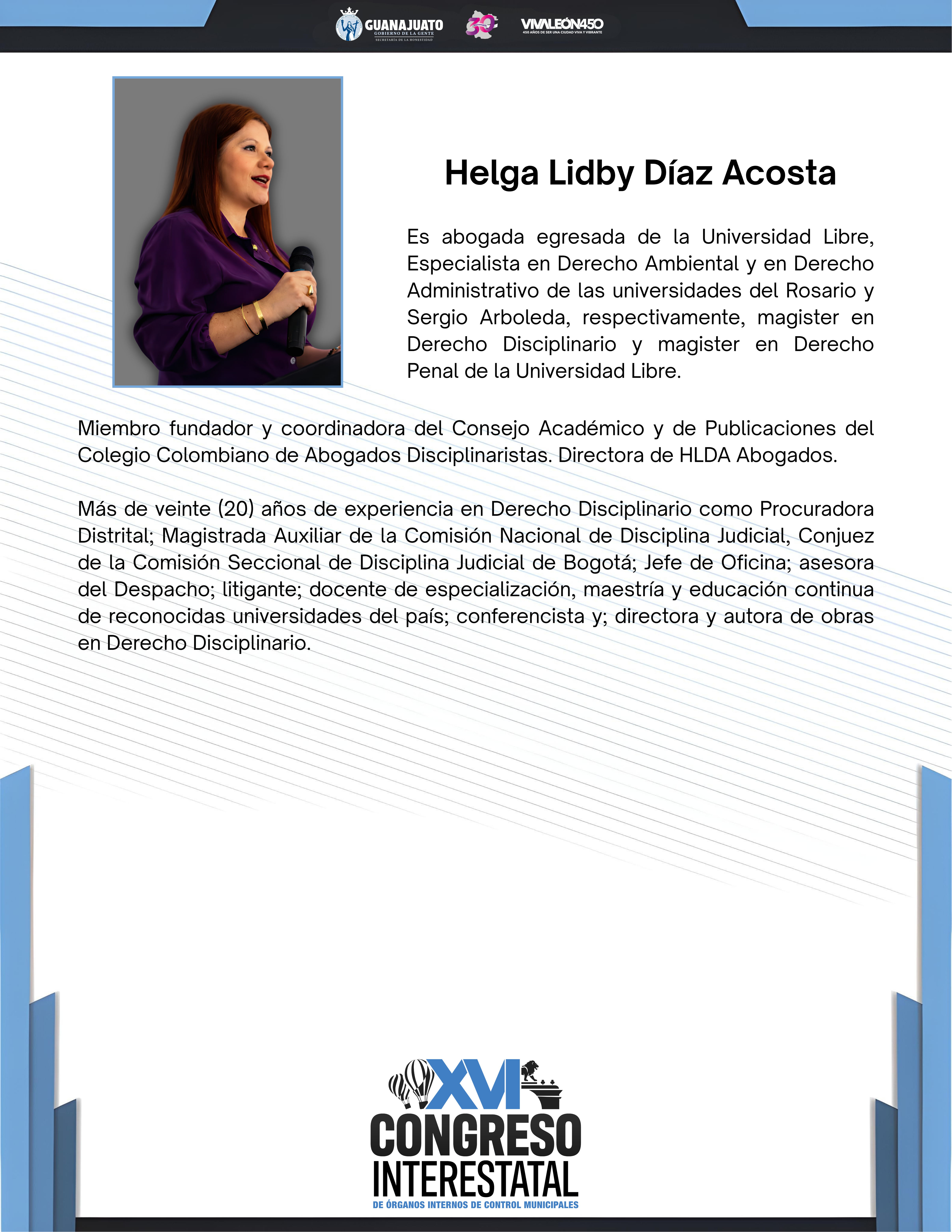Semblanza Mtra. Helga Lidby D&iacute;az Acosta