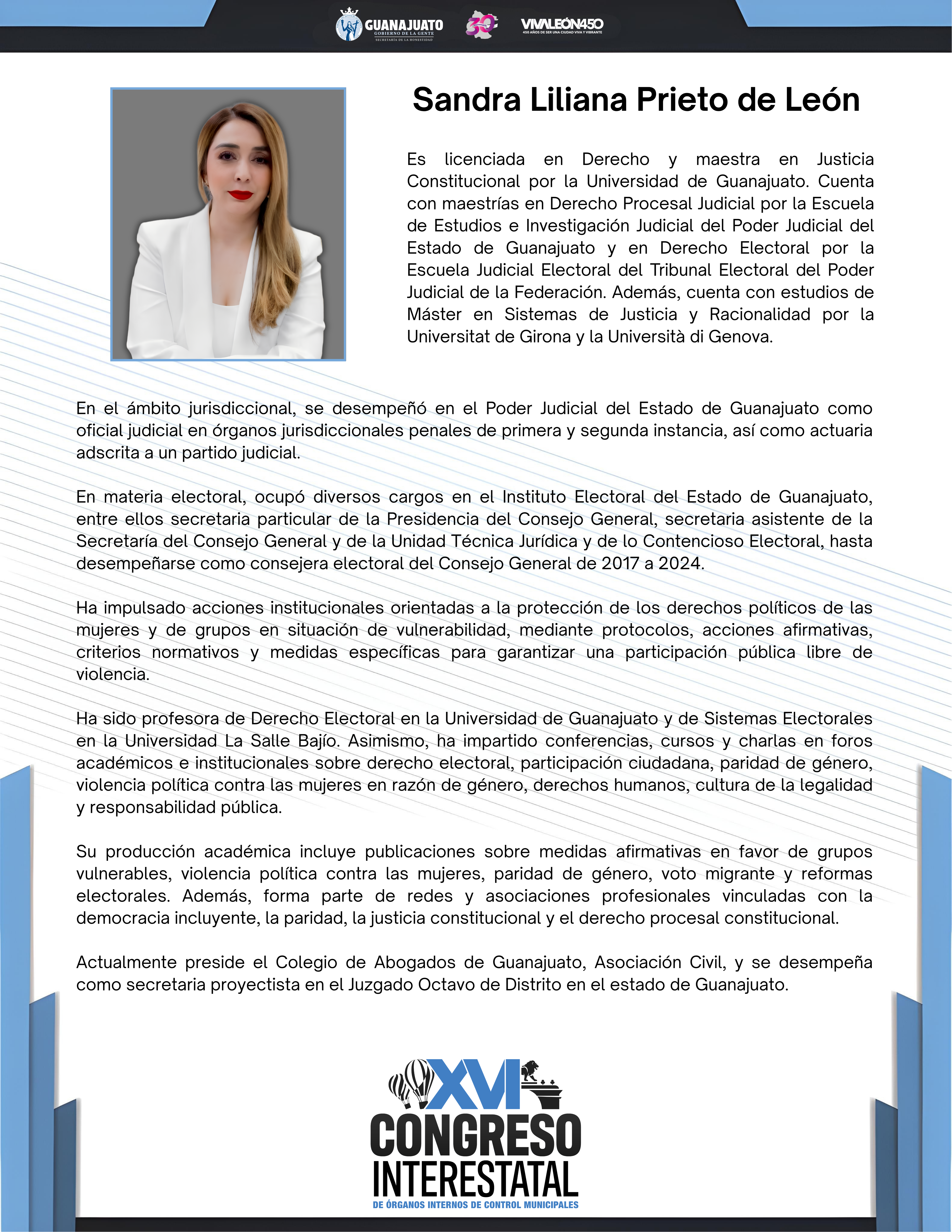 Semblanza Mtra. Sandra Liliana Prieto de Le&oacute;n