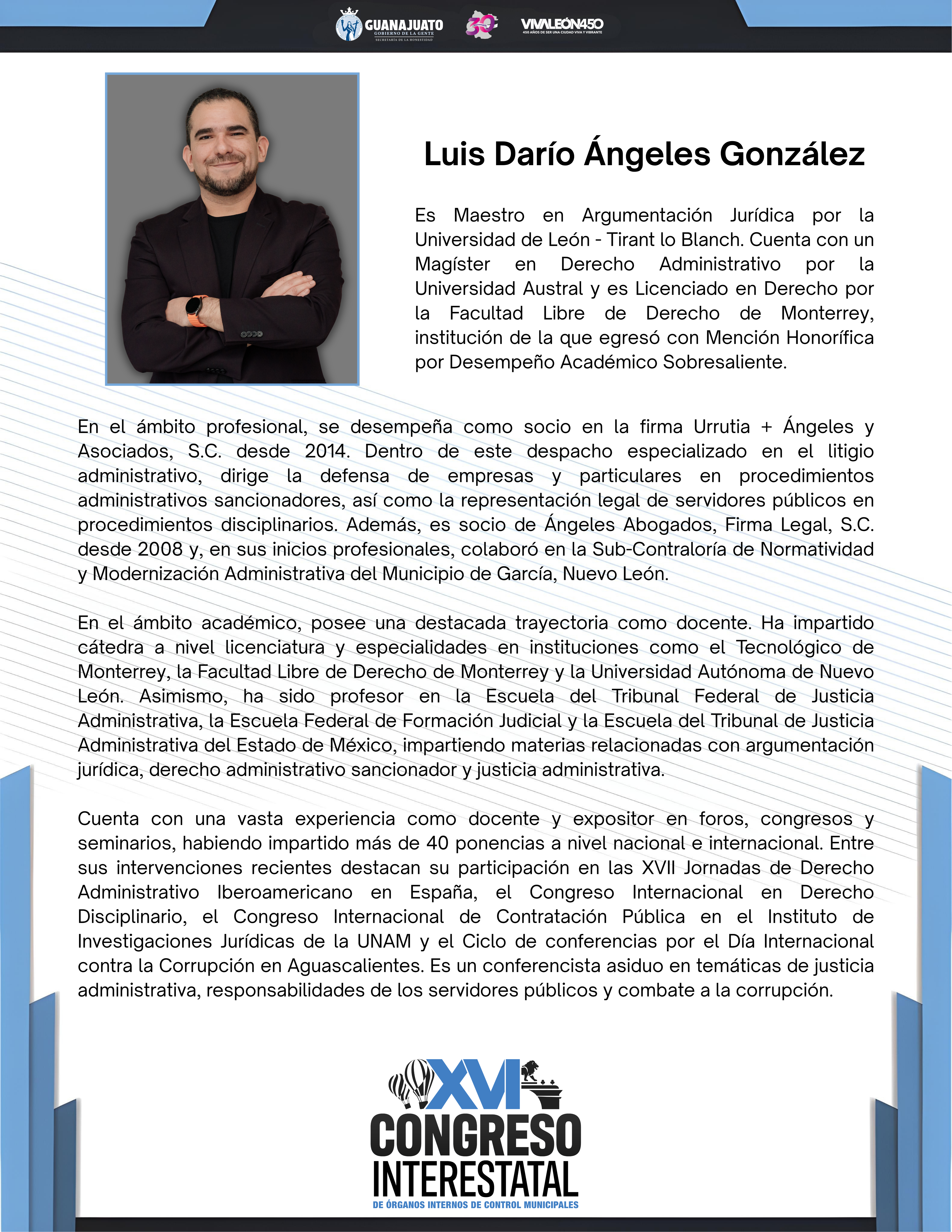 Semblanza Mtro. Luis Dar&iacute;o &Aacute;ngeles Gonz&aacute;lez