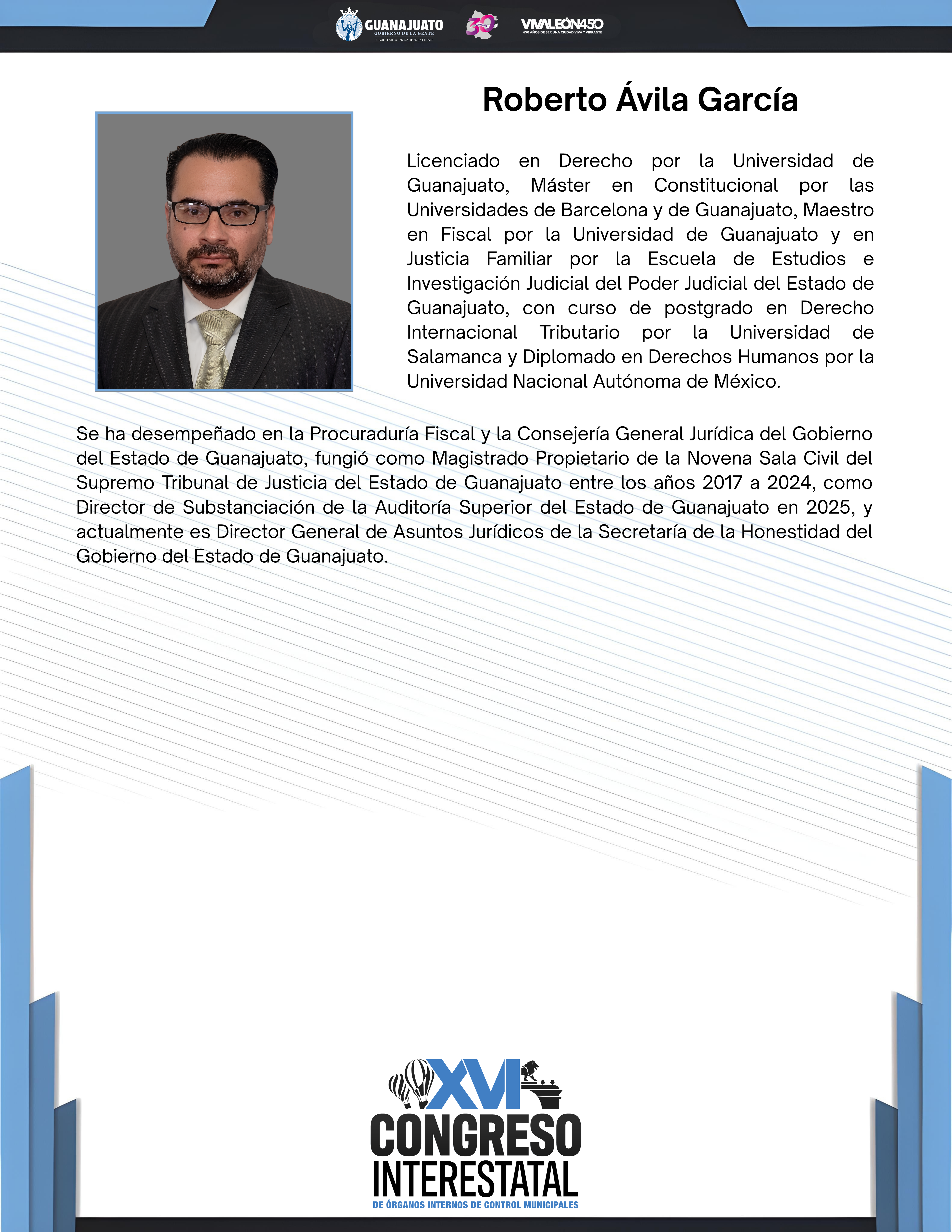Semblanza Mtro. Roberto &Aacute;vila Garc&iacute;a